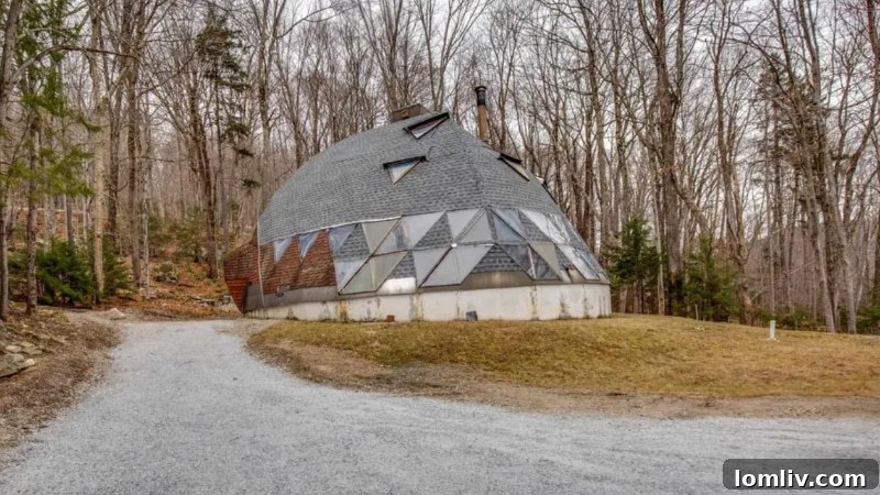 Unusual home architecture from a do-it-yourself kit in Killington, Vermont