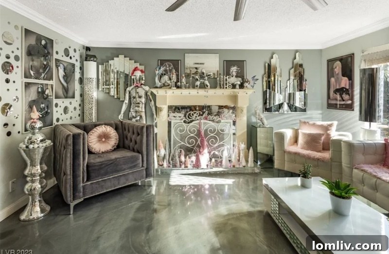 Terminator Art and Chrome Mannequin in Las Vegas Home
