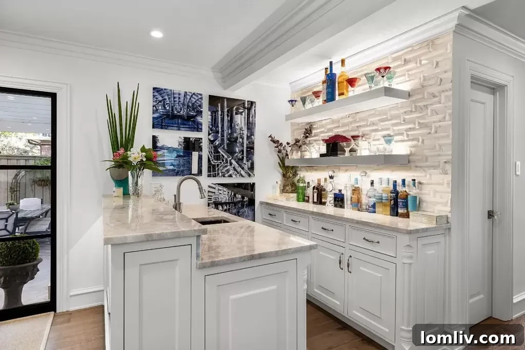 Lakewood Grandeur: A Home Defined by Warmth and Unique Style 7 Dining area connecting to the living spaces with exquisite decor