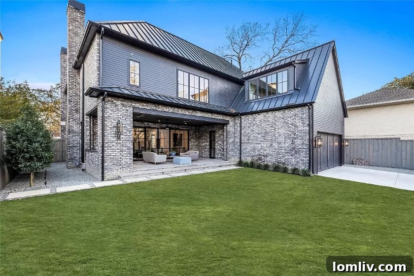 Beautifully landscaped backyard with patio
