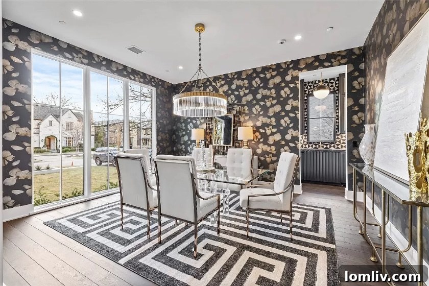 Living area of the luxury University Park home