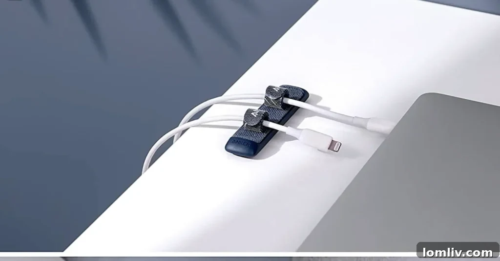 62 Lucrative Products Dominating 2024 Sales 31 Cable organizer clips neatly securing various charging cables on a desk
