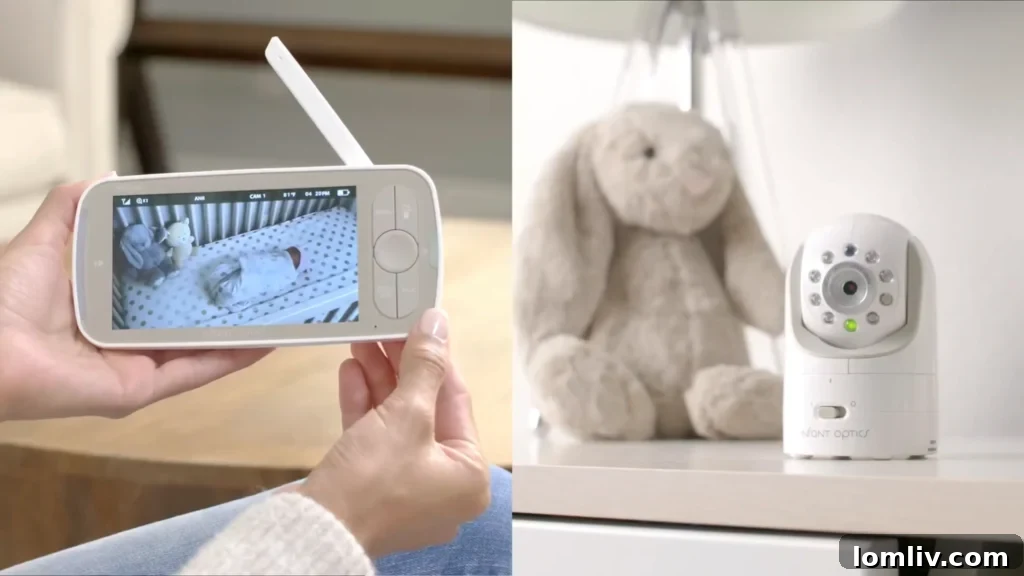 62 Lucrative Products Dominating 2024 Sales 56 A smart baby monitor with a camera and sensors, connected to a smartphone