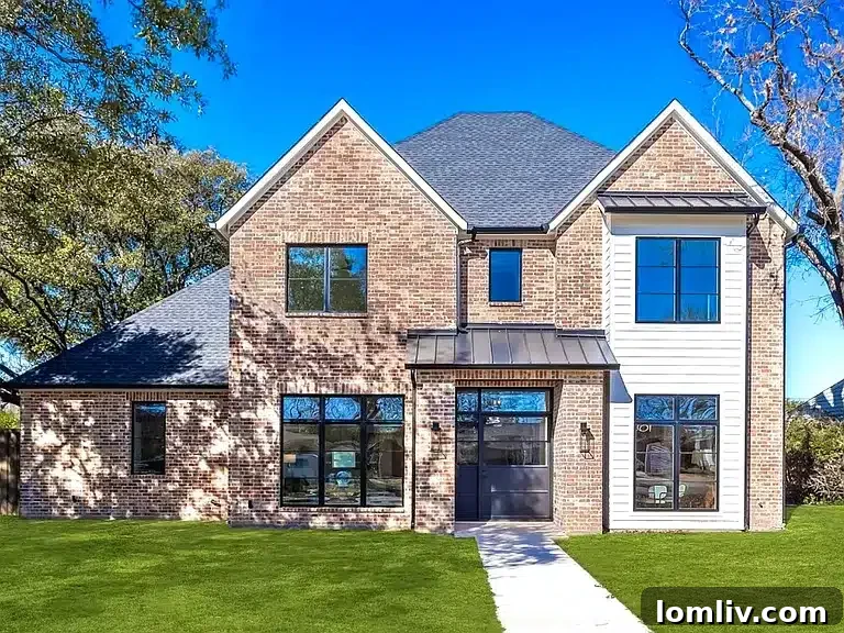 Two-story Dallas home with four bedrooms and six bathrooms
