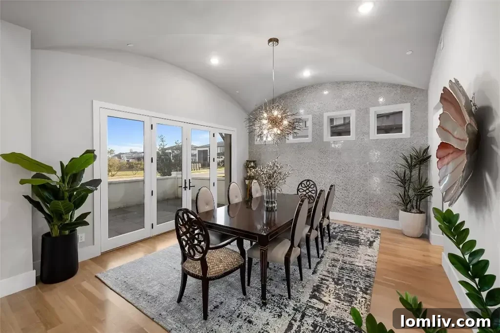 Luxurious boutique-style walk-in closet with custom shelving and ample storage.