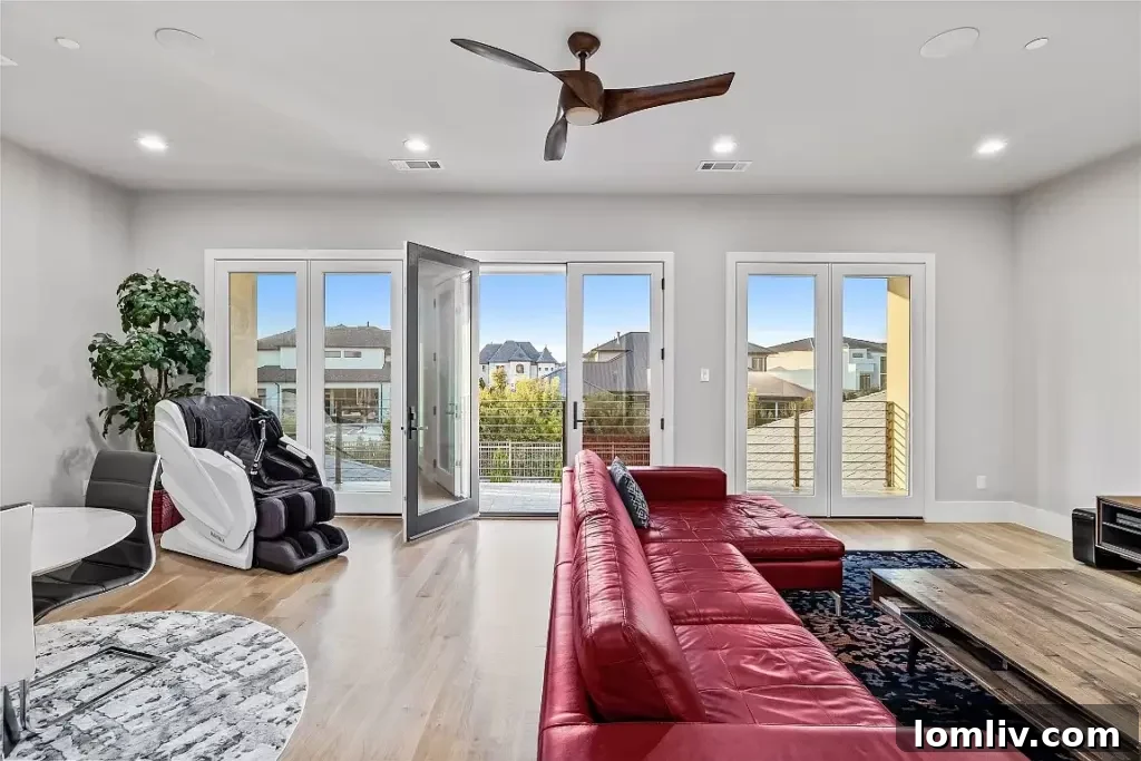 Cozy breakfast nook adjacent to the kitchen with bright natural light.