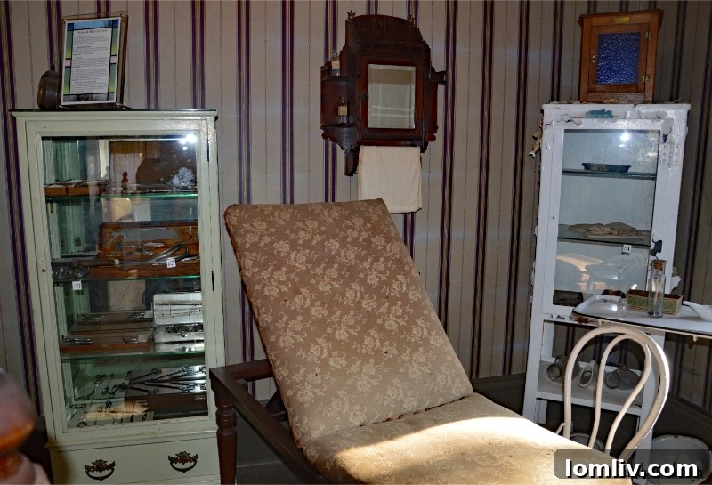 Waylon and Willie's Exit Leaves Dallas' Heritage Village in Limbo 9 Interior view of a doctor's house at Old City Park, showcasing period medical instruments and furnishings. Photo by Mimi Perez.