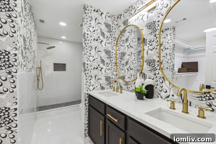 Cody Ellison and Ken Valencia Redefine Luxury in DeSoto 7 An open-concept living area with modern furnishings, showing the flow from living room to dining.