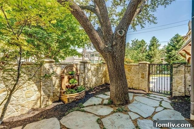 French Eclectic Breakfast Courtyard
