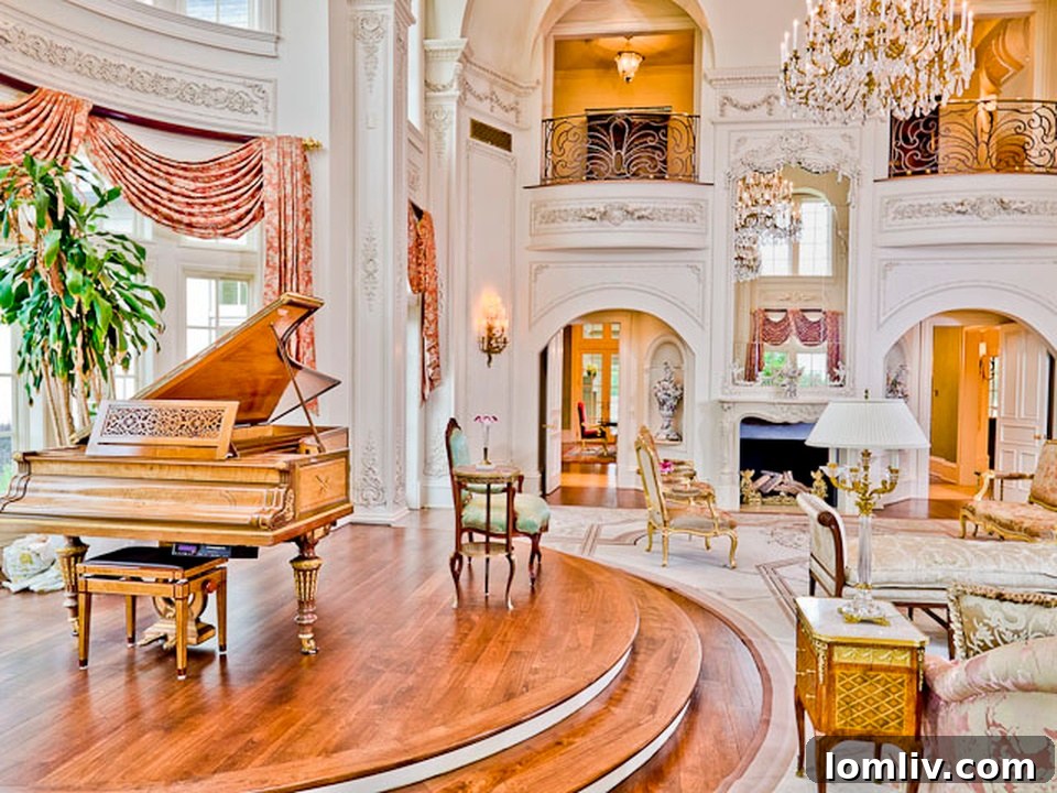 Elegant interior hallway with architectural details at Champ d'Or