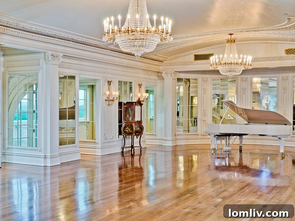 Luxurious walk-in closet with chandelier at Champ d'Or
