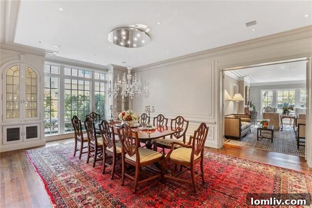 Breakfast nook in luxury Colonial home