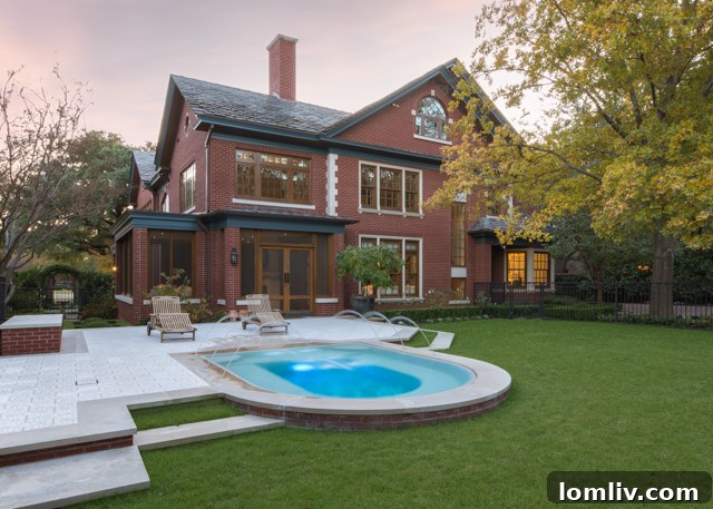 Cocktail pool in backyard