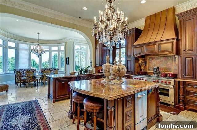 Gourmet kitchen with commercial-grade appliances at The Baldridge House