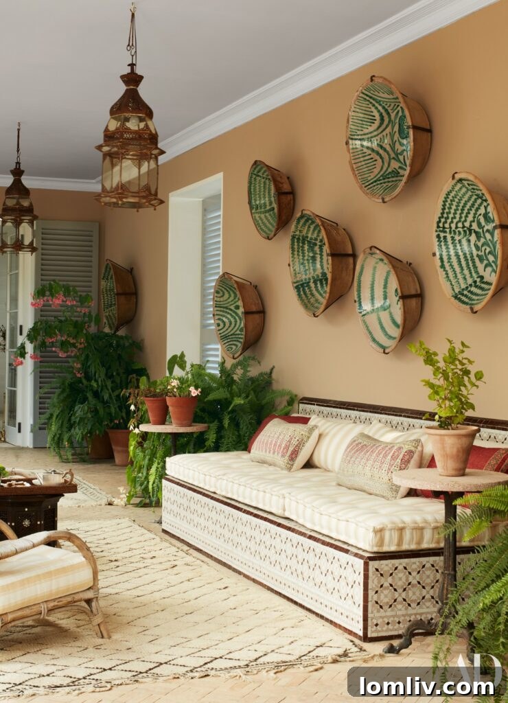 A stunning photo of Veere Grenney’s townhouse in Tangier, inspiring Noel Pittman's love for Spanish antique bowls.