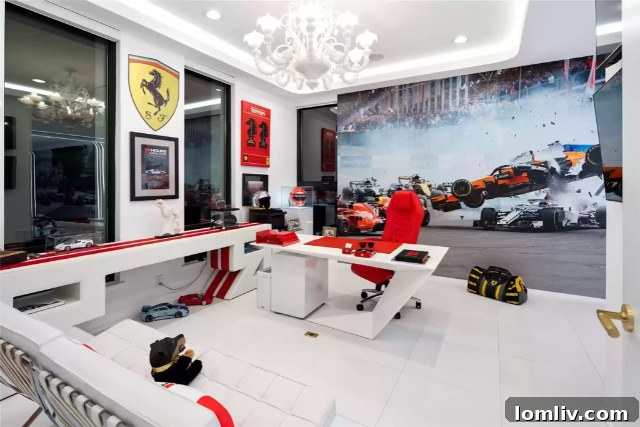 The Tron House: Home Office Overlooking Garage