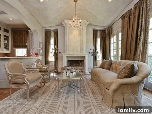 Troy Aikman Trades Highland Home for Tatum-Brown Masterpiece on Normandy 6 3801 Normandy Living Room 2