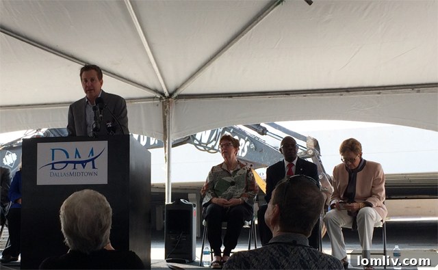 Beck Ventures CEO Scott Beck alongside key politicians at the Dallas Midtown groundbreaking ceremony.