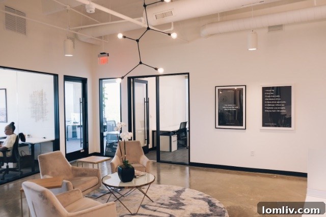 Compass office interior showcasing modern design