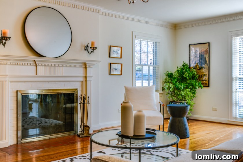 Charming New England Colonial residence facade in a well-established Dallas neighborhood.