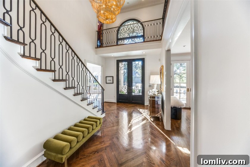 Luxurious Entryway of French Manor House