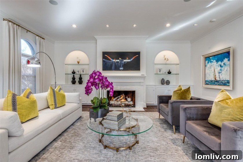 Glamorous Red Bar in Highland Park Luxury Home