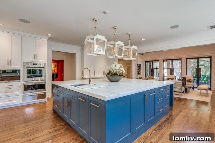 Comfortable Family Room in Highland Park Residence