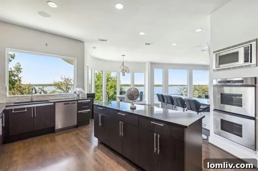 Gourmet Kitchen with Lake Views