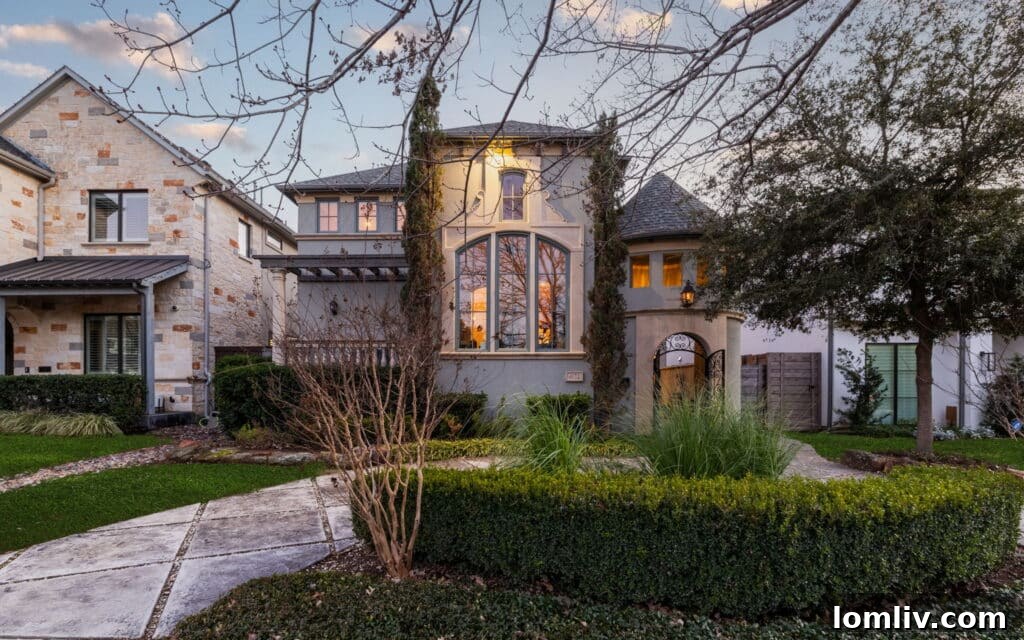Luxurious Dallas home exterior with columns and elegant architecture