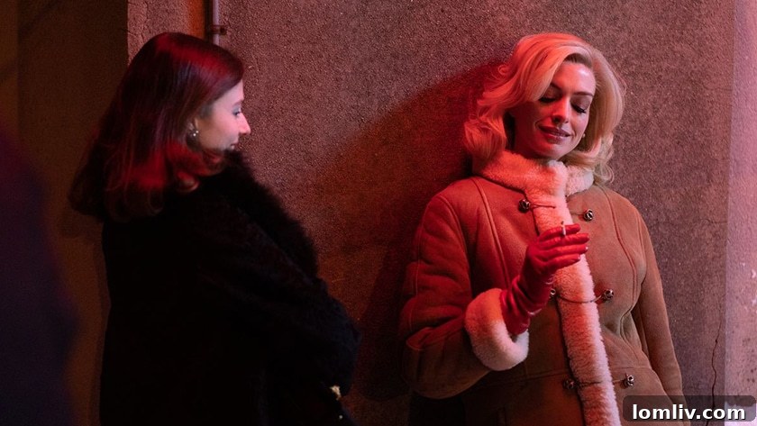 Anne Hathaway and Thomasin McKenzie in Eileen, a psychological drama recommended by Jan Showers.