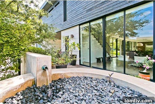 Elegant Backyard Fountain Designed by Hocker Design Group