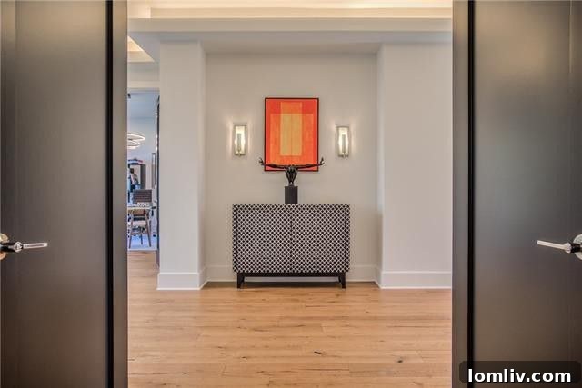 Sleek Modern Hallway Interior at 6434 Royal Lane