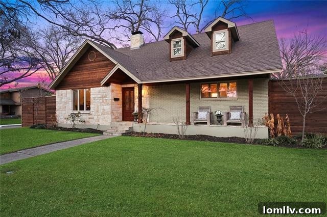 Front exterior of 9638 Broken Bow Rd, showcasing its corner lot and new cedar accents