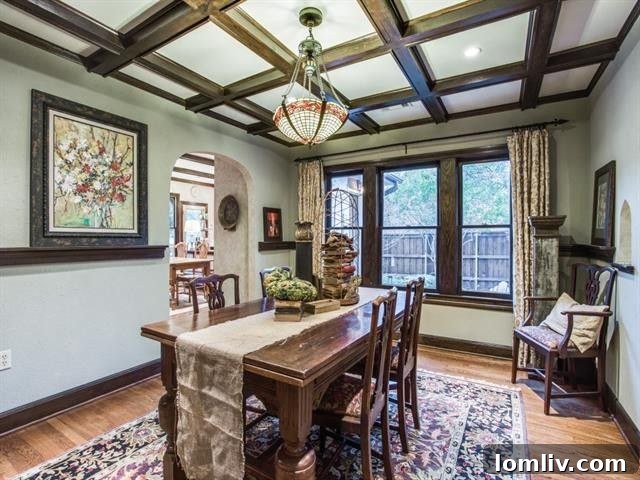 Another perspective of the Tudor home's elegant interior