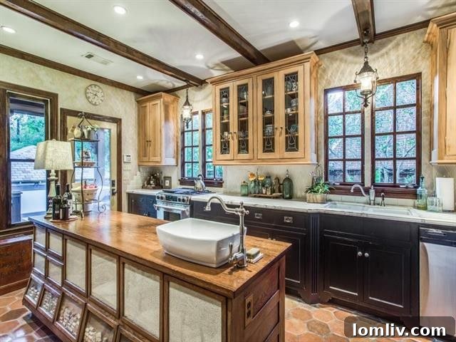 Open concept den flowing into the kitchen area
