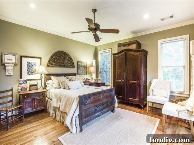 Elegant master bathroom with classic fixtures and finishes