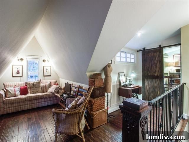 Cozy attic nook created from previously unused space