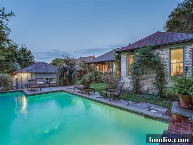 Inviting patio space adjoining the renovated Tudor cottage
