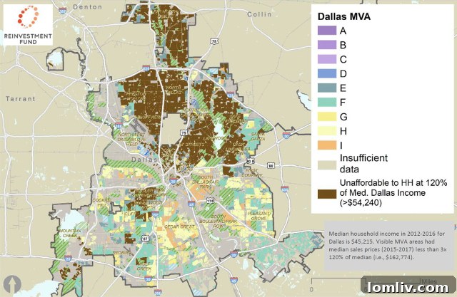 Dallas Housing Map 120% Median Income