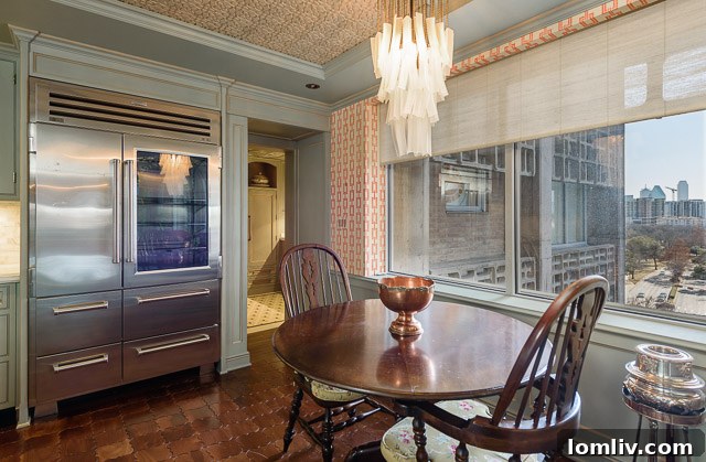 Close-up of the kitchen counter showcasing fine materials and craftsmanship
