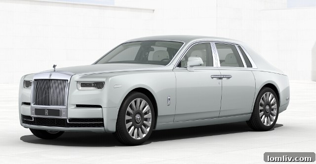 Custom white Rolls-Royce Phantom VIII luxury car