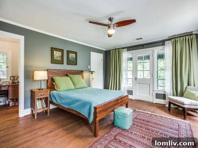 Elegant master bathroom with vintage details and modern amenities