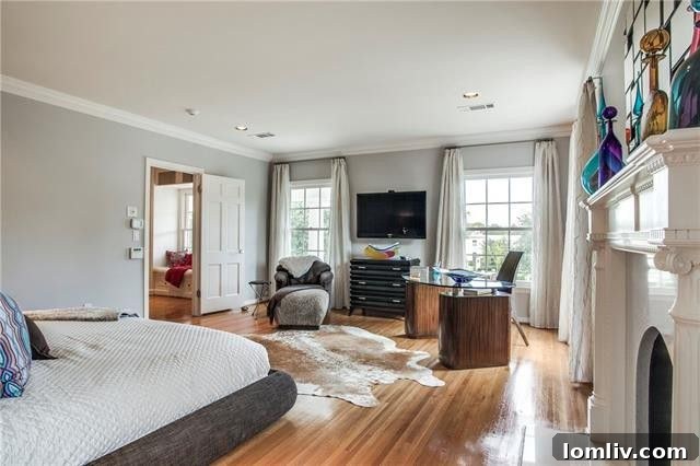 Comfortable sitting area within the master bedroom, overlooking the estate