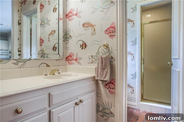 Guest house powder room, elegantly designed for convenience