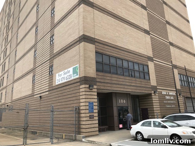 Exterior view of the Dawson State Jail, an unoccupied 10-story facility in downtown Dallas