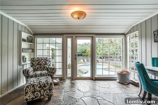 Spacious Living Room with Fireplace and Hardwood Floors