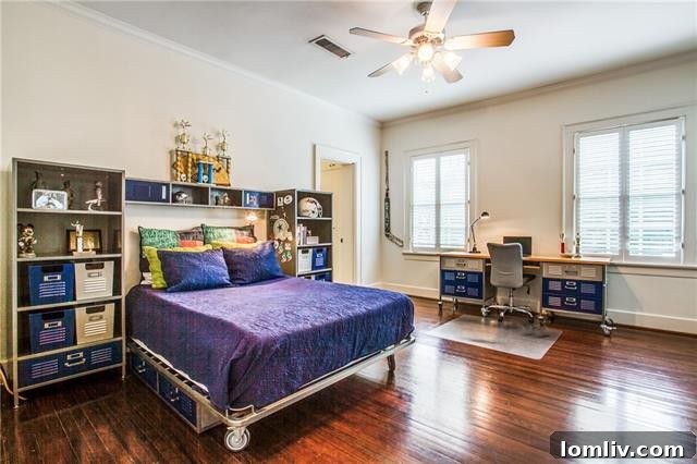 A charming children's bedroom, thoughtfully designed.
