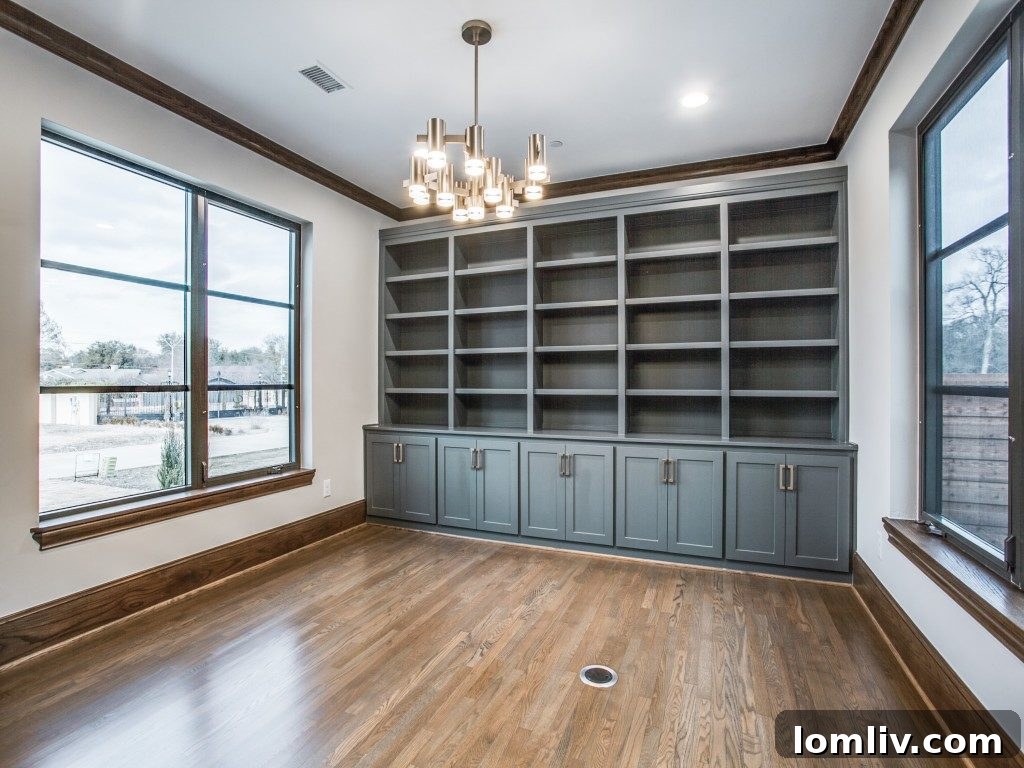 Spacious Upstairs Game Room for Entertainment in Custom Dallas Home