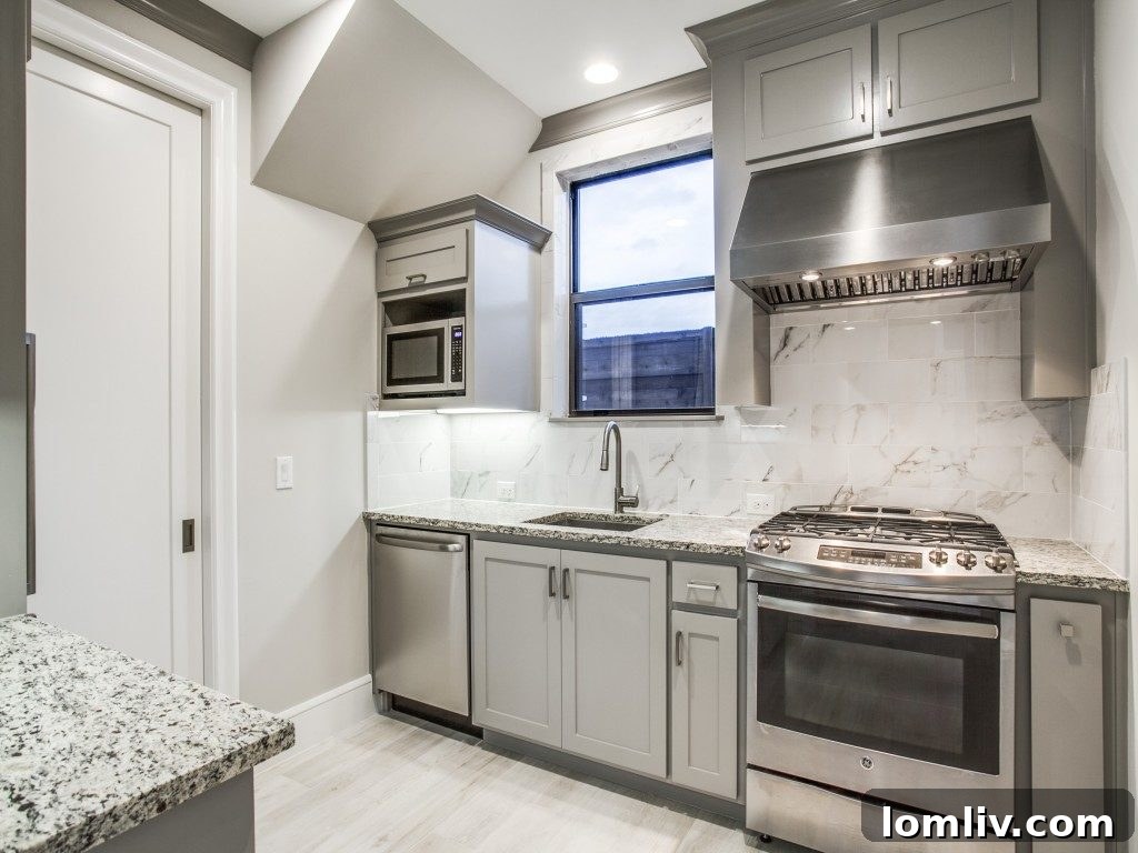 Luxurious Scullery Kitchen for Prep Work and Entertaining in Dallas Home
