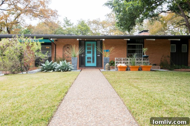 Architecturally significant mid-century modern home exterior